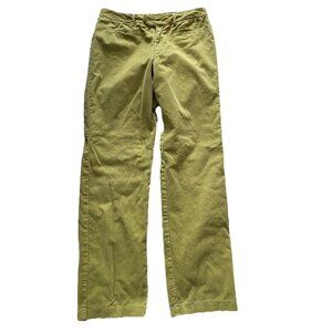 Leggiadro Pants Corduroy Light Lime Green 14 Corduroys Straight Fit Wide Leg